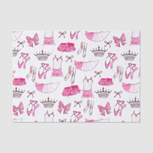 Papier Mousseline Motif Ballerina en aquarelle