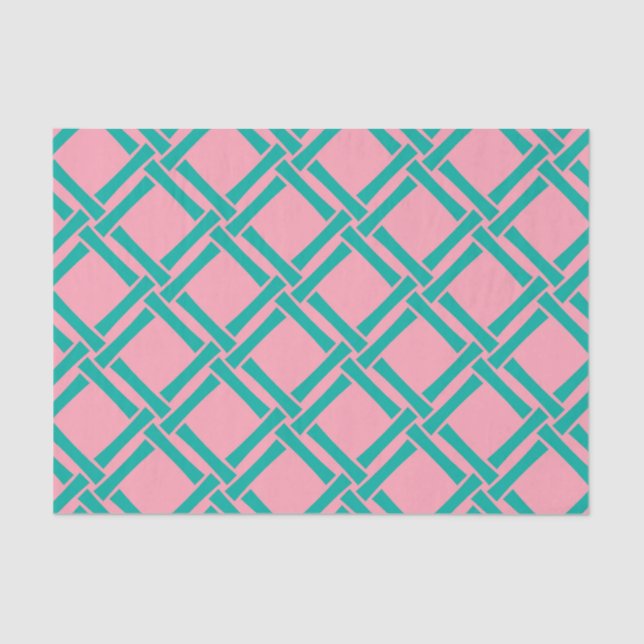Papier Mousseline Motif Bamboo Trellis (Recto)