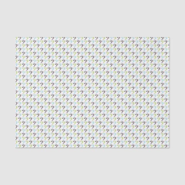 Papier Mousseline Motif Bass Clef (Recto)