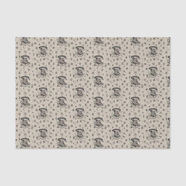Papier Mousseline MOTIF beige HOGWARTS™ (Recto)