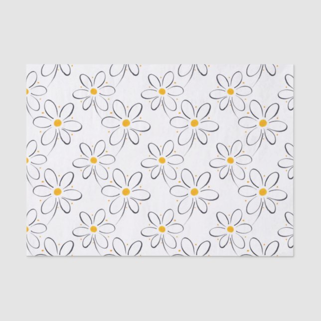 Papier Mousseline Motif blanc (Recto)