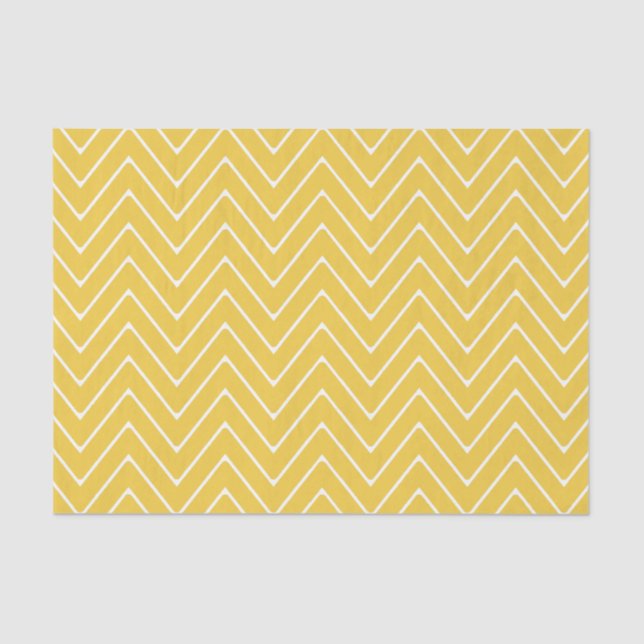 Papier Mousseline Motif blanc jaune 2A de Chevron (Recto)