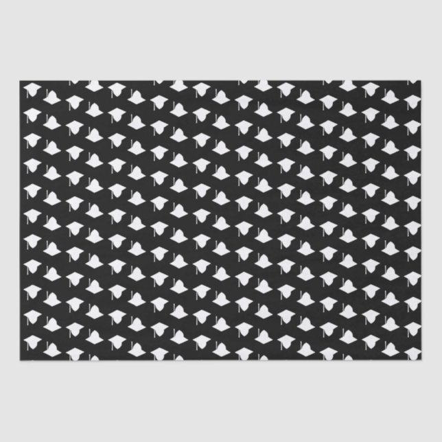 Papier Mousseline Motif blanc & noir moderne (Recto)
