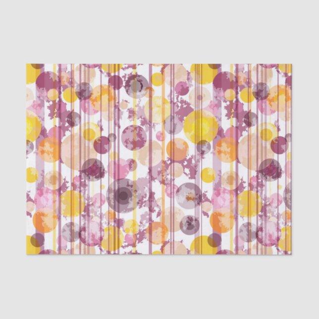 Papier Mousseline Motif blanc rayé tacheté (Recto)