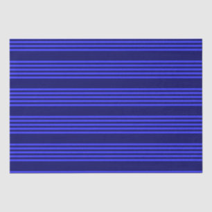 Papier Mousseline Motif bleu cinq bandes