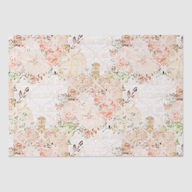 Papier Mousseline Motif Boho (Recto)