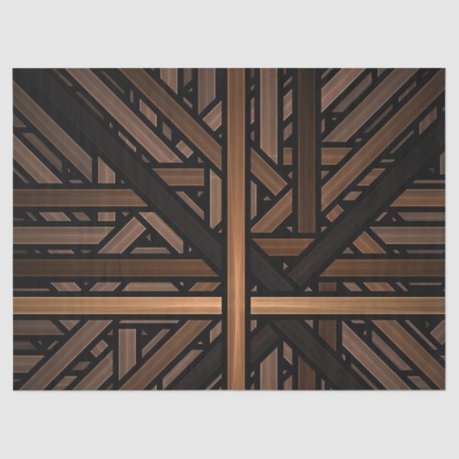 Papier Mousseline Motif bois Design Découpage Papier de tissus (Recto)