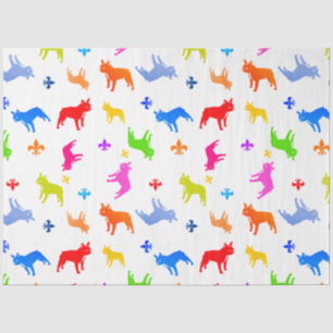Papier Mousseline Motif Bouledogue français