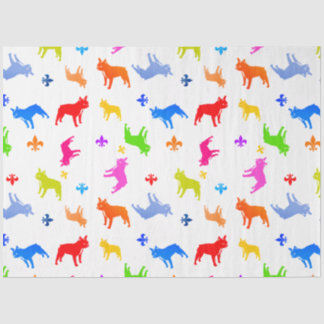 Papier Mousseline Motif Bouledogue français