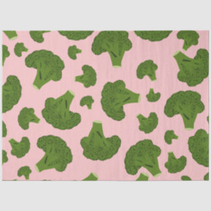 Papier Mousseline Motif Broccoli