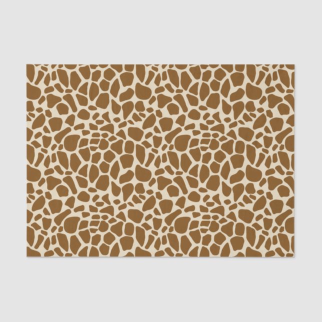 Papier Mousseline Motif Brown d'impression de girafe (Recto)