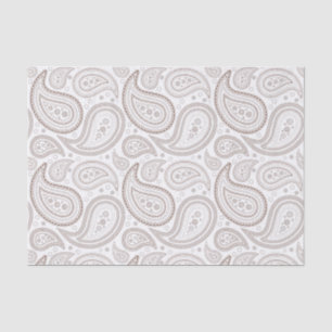 Papier Mousseline Motif Brown Paisley sur le Livre blanc