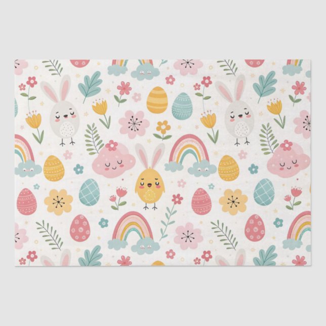 Papier Mousseline Motif Bunny de Pâques (Recto)