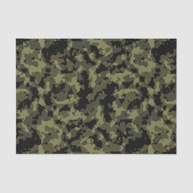 Papier Mousseline Motif Camo (Recto)