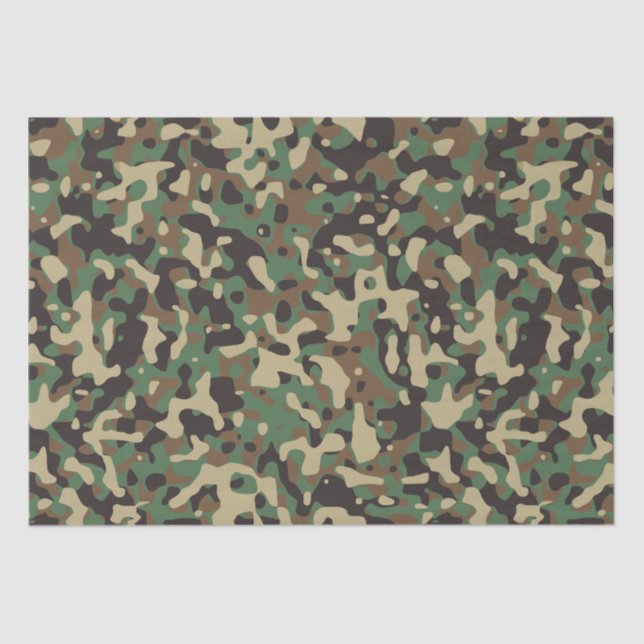 Papier Mousseline Motif camouflage Camo (Recto)
