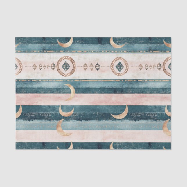 Papier Mousseline Motif céleste du Sud-Ouest - Style désert (Recto)