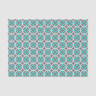 Papier Mousseline Motif Cercle Avec Papier Tissu Turquoise