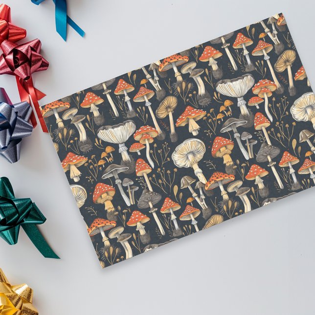 Papier Mousseline Motif champignon  (Créateur téléchargé)