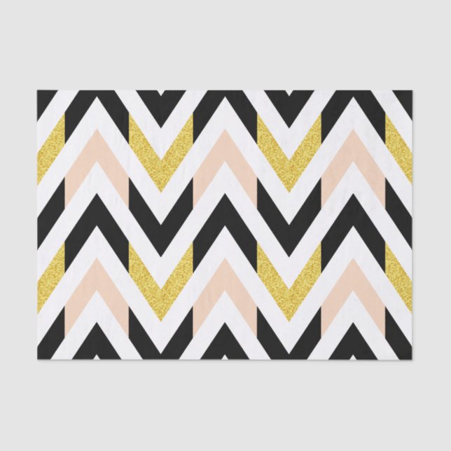 Papier Mousseline Motif Chevron géométrique élégant et tendance (Recto)