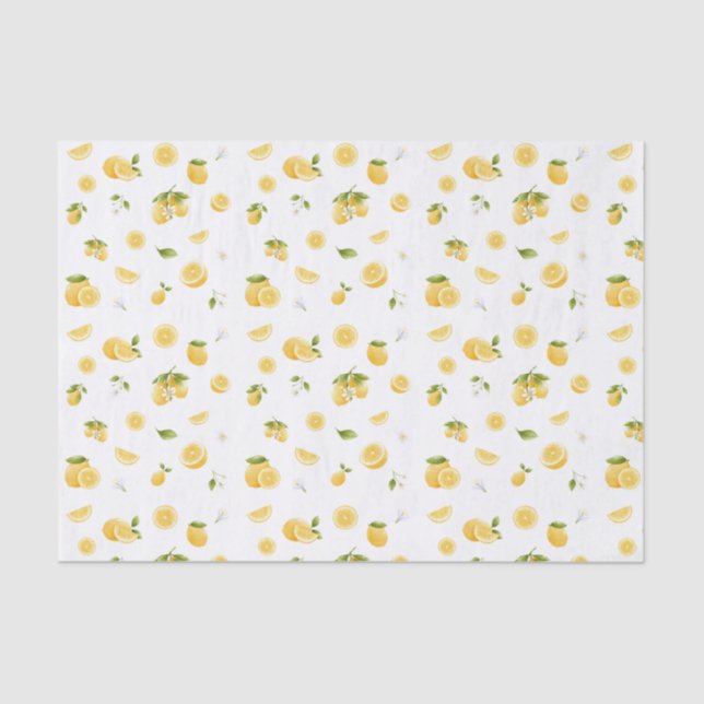 Papier Mousseline Motif citron (Recto)