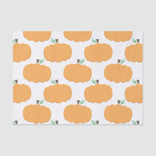 Papier Mousseline Motif citrouille (Recto)