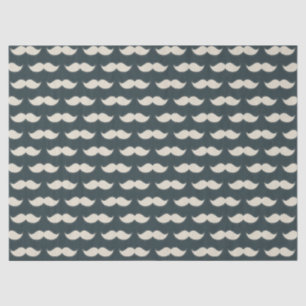 Papier Mousseline Motif classique de moustache sur noir
