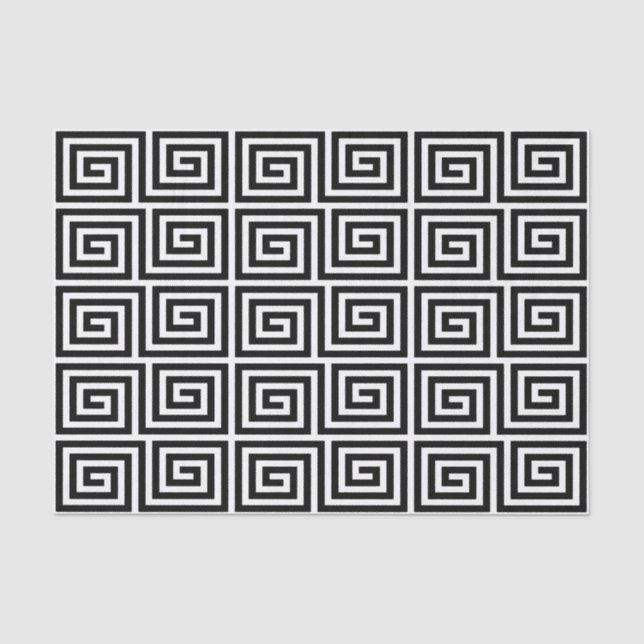 Papier Mousseline Motif clé grec (Recto)