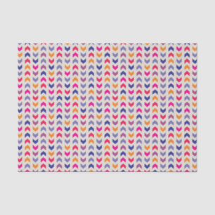 Papier Mousseline motif coloré Aztec Chevron