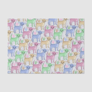 Papier Mousseline Motif coloré d'amant de chiwawa