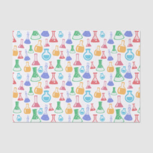 Papier Mousseline Motif coloré de flacons de chimie