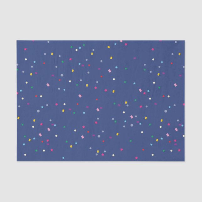 Papier Mousseline Motif Confetti de la fête de Noël (Recto)