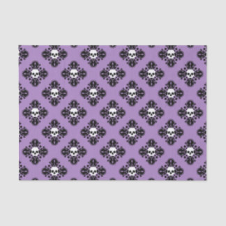Papier Mousseline Motif crâne d'Halloween violet