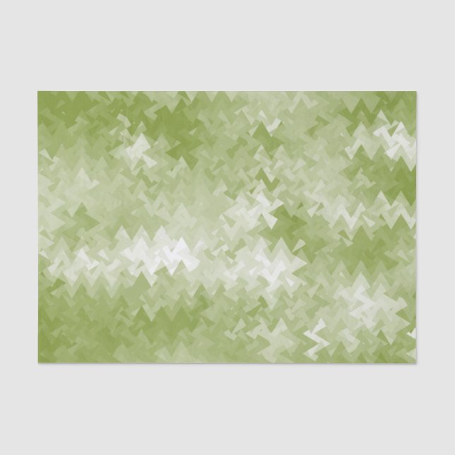 Papier Mousseline Motif cristal vert citron (Recto)
