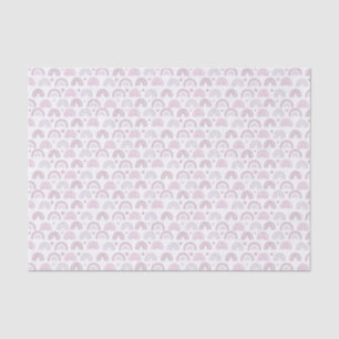 Papier Mousseline motif Cute Pastel Pink Rainbows Hearts & Stars