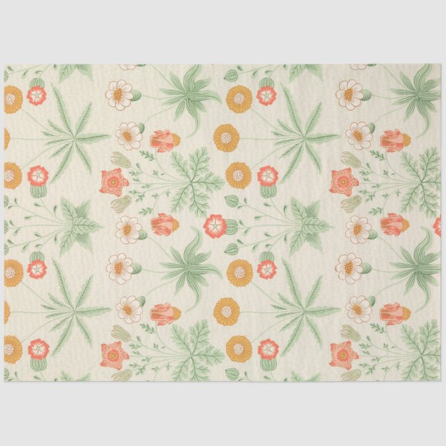 Papier Mousseline Motif Daisy (par William Morris) (Recto)