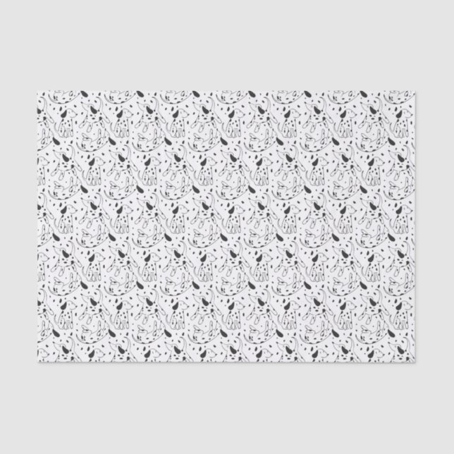 Papier Mousseline Motif dalmate (Recto)