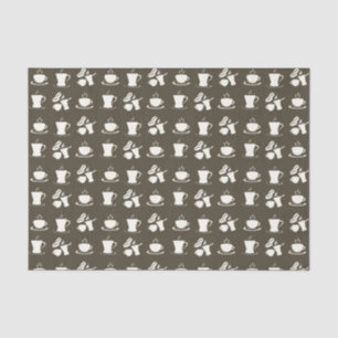 Papier Mousseline Motif d'amants de café sur le brun
