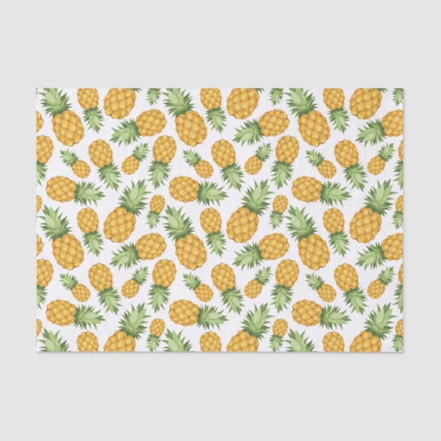 Papier Mousseline Motif d'ananas de bande dessinée (Recto)