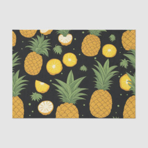 Papier Mousseline Motif d'ananas exotique