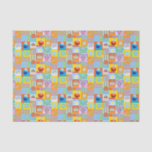 Papier Mousseline Motif d'anniversaire Elmo, Abby et Cookie Monster