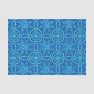 Papier Mousseline Motif d'aquarelle Abstrait - Denim Blue