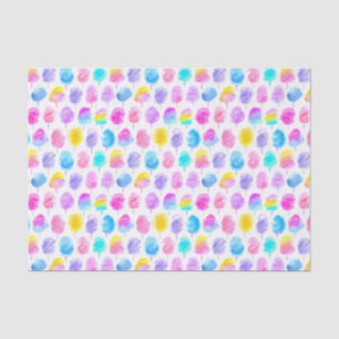 Papier Mousseline Motif d'aquarelle couleur Coton Candy