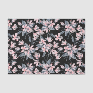 Papier Mousseline Motif d'aquarelle rose et gris