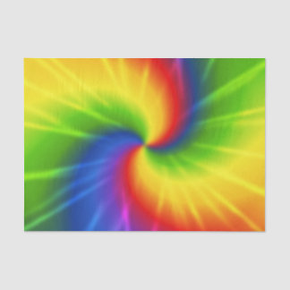 Papier Mousseline Motif d'arc-en-ciel de colorant de cravate