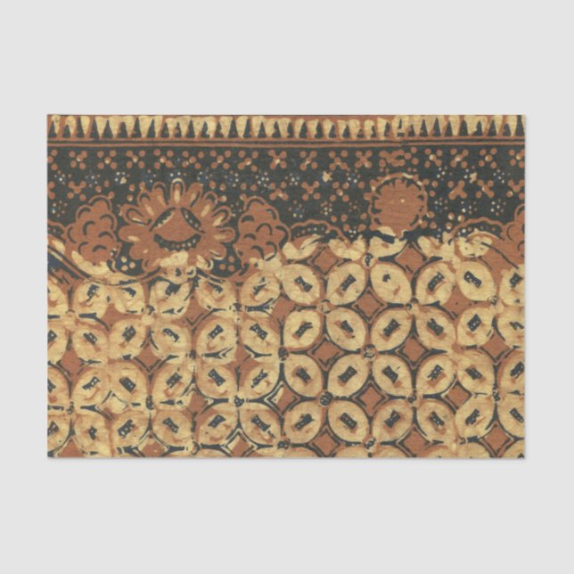 Papier Mousseline Motif d'art Coffee Bean Batik (Recto)