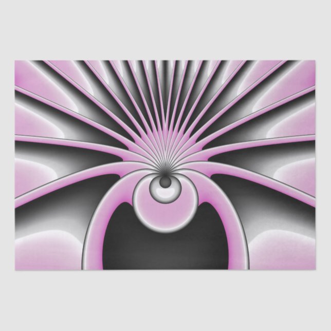 Papier Mousseline Motif d'art fractal Abstrait moderne (Recto)