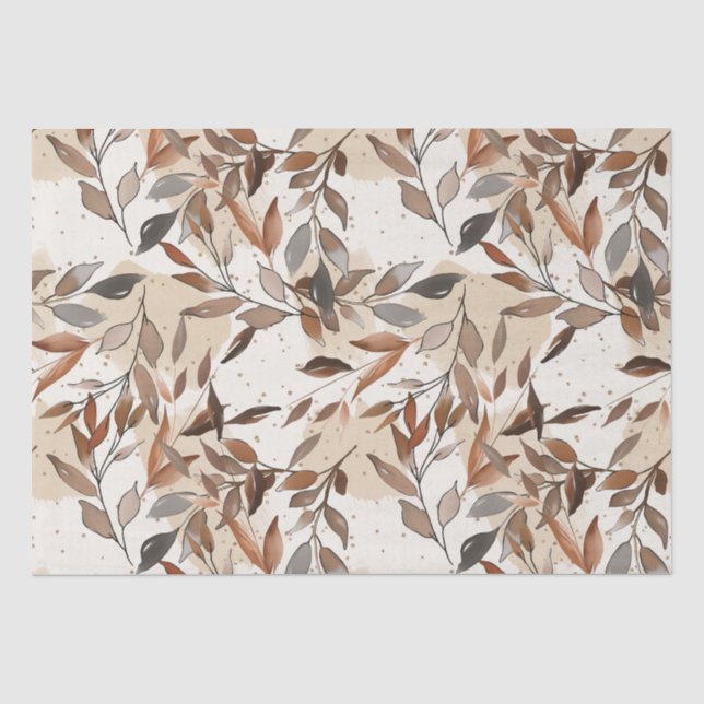 Papier Mousseline Motif d'automne Soft Boho (Recto)