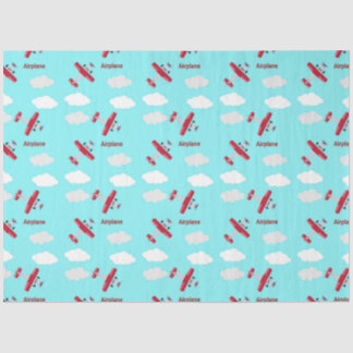 Papier Mousseline Motif d'avion en bleu