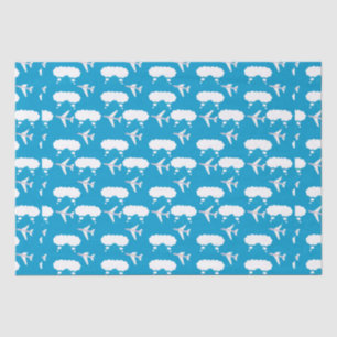 Papier Mousseline Motif d'avion Sky Blue
