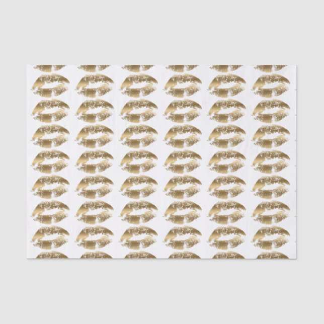 Papier Mousseline Motif de baiser d'or (Recto)